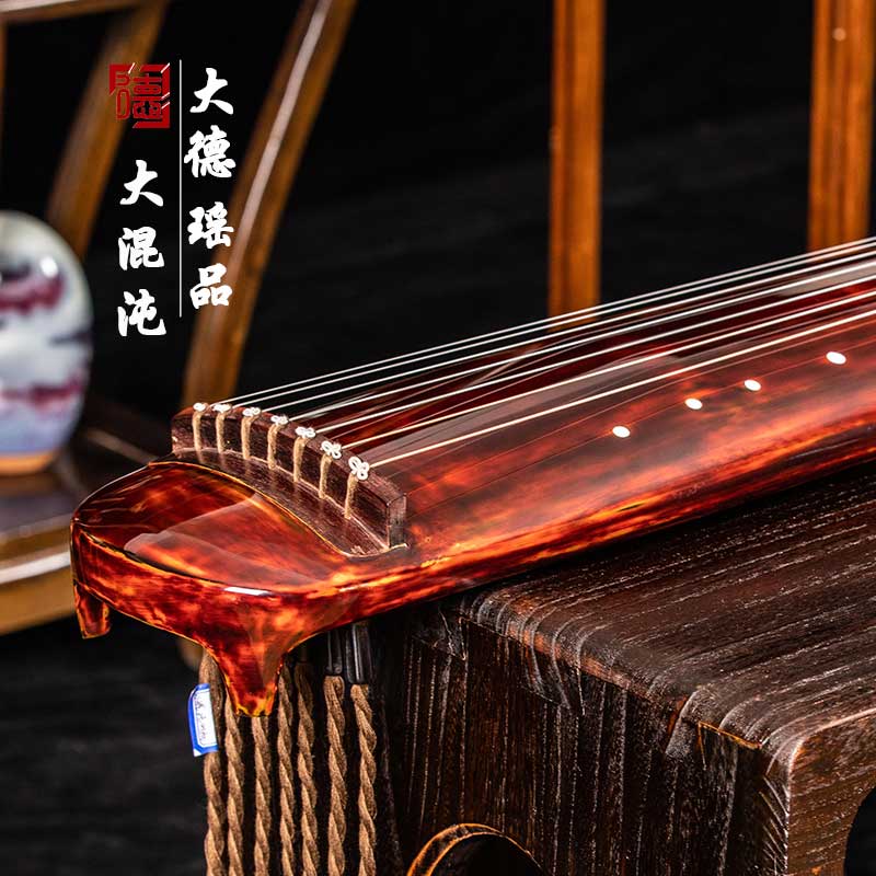 德音系列-珍品-小混沌式古琴（红）